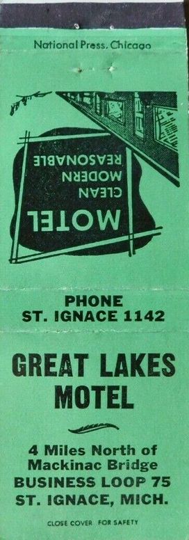Great Lakes Motel - Matchbook (newer photo)